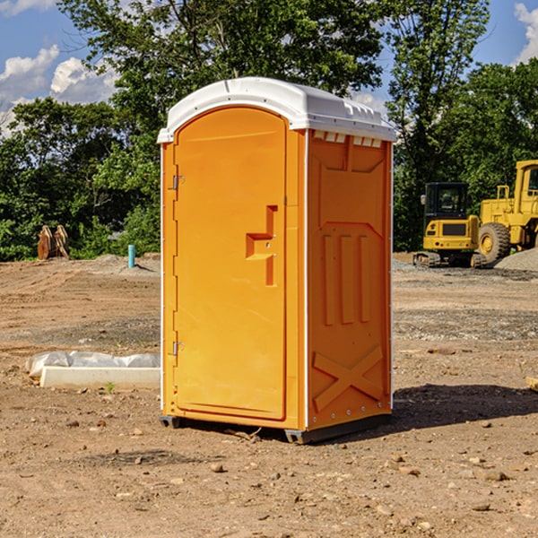 what is the cost difference between standard and deluxe portable restroom rentals in Cayuga OK